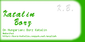 katalin borz business card